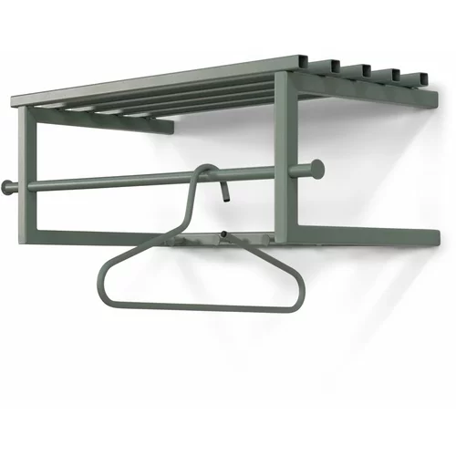 Spinder Design Zelena/siva metalna zidna vješalica s policom Marco –