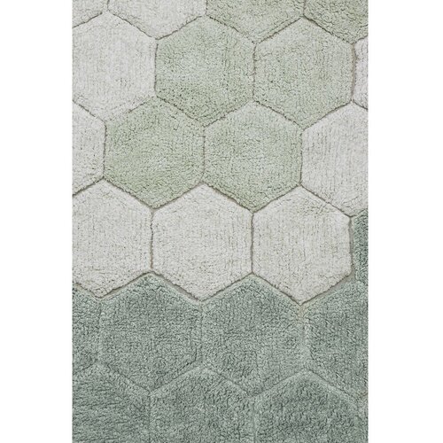 Lorena Canals Svetlo zelena pralna/ročno tkana bombažna okrogla preproga &amp;oslash; 140 cm Honeycomb Blue Sage &amp;ndash; Slike