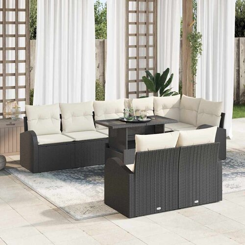  Sjedeća garnitura za vrt 9 kom. poliratan 100 x 55 x 73 cm Slike