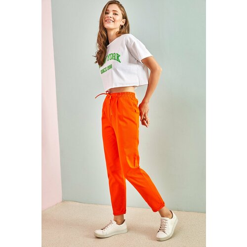 Bianco Lucci Pants - Orange - Straight Slike
