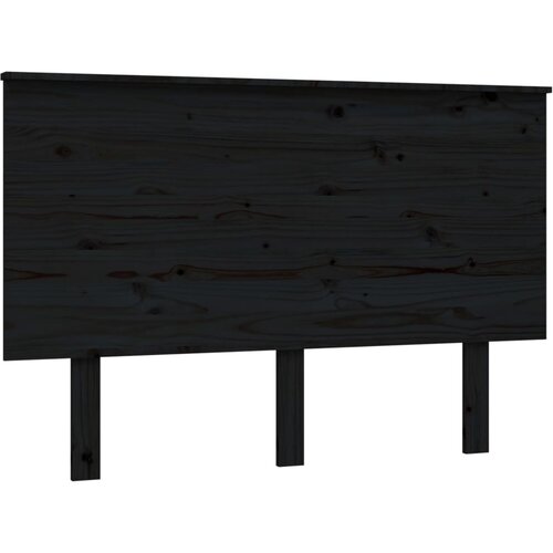 Maison Chic posteljno vzglavje - vzglavna omarica - nočna omarica črno 124x6x82,5 cm trdna borovina, (21706124) Cene