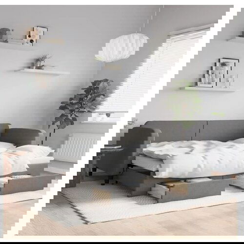 vidaXL Dnevni krevet na razvlačenje tamnosivi 90 x 190 cm od tkanine Cijene