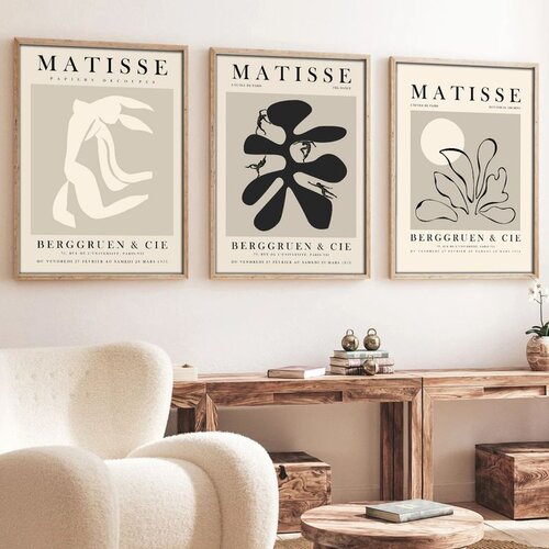 WALLXPERT huhu252 - 50 x 35 Multicolor Decorative Framed MDF Painting (3 Pieces) Cene