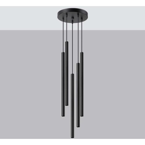  Sollux SL.1176 - Luster na lanku PASTELO 5xG9/8W/230V crna Slike