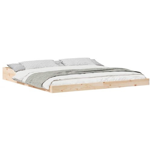 vidaXL Konstrukcija postelje Rjava 200 x 210 cm Masivno borovo les, (5000126584) Cene
