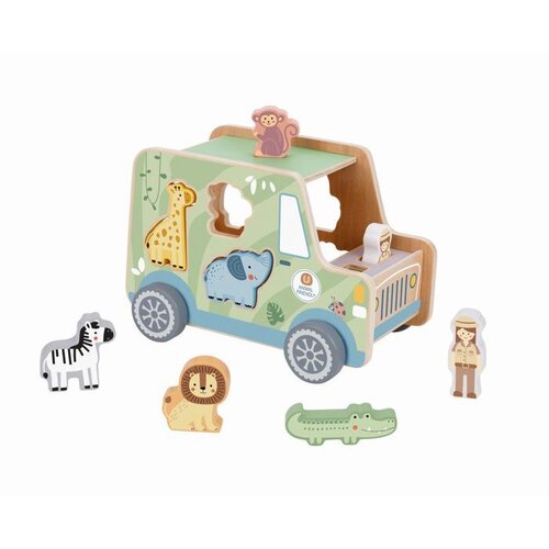 Tooky Toy Animal Jeep drveni safari džip TK960, zelena Cijene