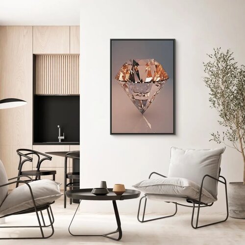  Slika - Costly Diamond (1 Part) Vertical 80x120 U crnom drvenom okviru Slike