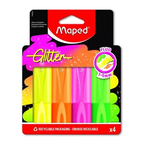 Maped text marker fluo gliter 1/4 ( m740247 ) Cene