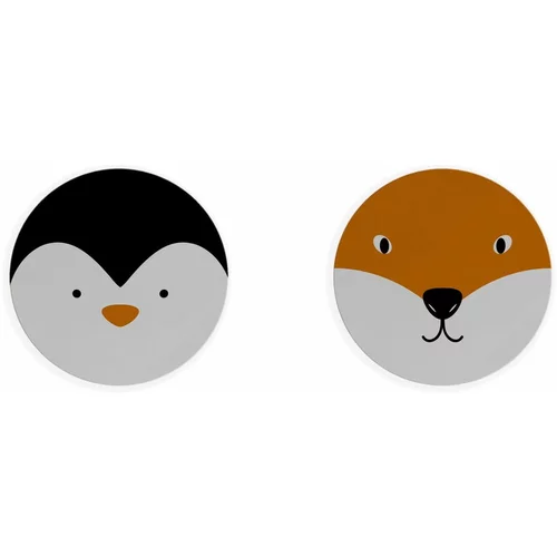 Madre Selva Komplet 2 pogrinjkov Fox & Penguin, ⌀ 32 cm
