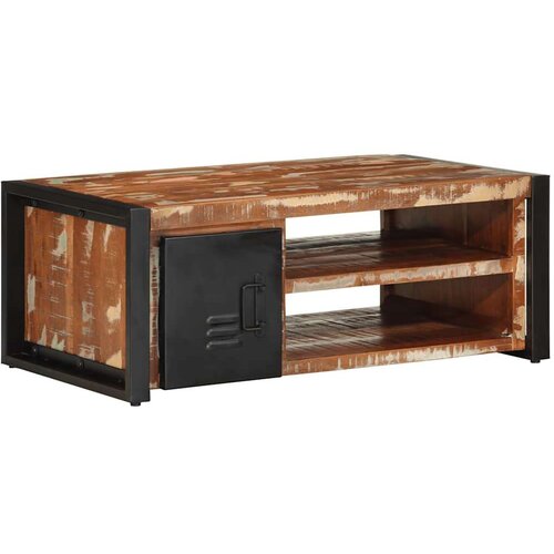  Vi&amp;scaron;ebojni stolić za kavu 90x50x36 cm puno drvo obrađeno Slike