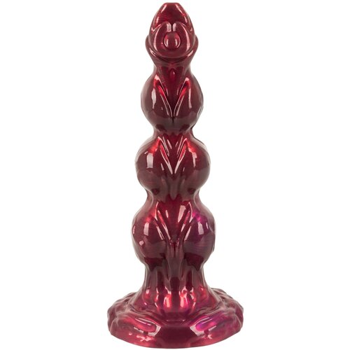 Beasty Cocks realistični dildo fantazijskog izgleda Werewolf Willie s vakuumskim postoljem (metalno bordo, 21 cm) Slike