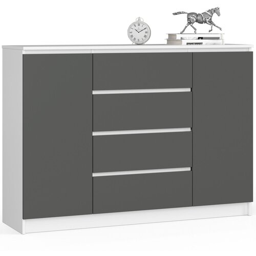 AKORD KOMODA K140 2D 4SZ CLP BELO / SIVO, (21703277) Slike