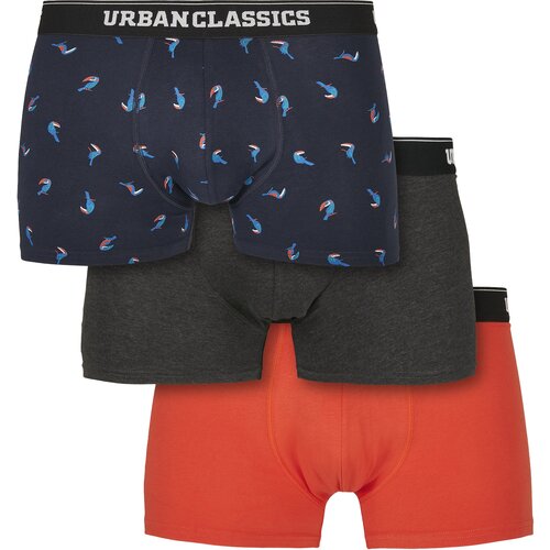 Urban Classics Men's Boxer Shorts 3-Pack Birds/Grey/Orange Cijene