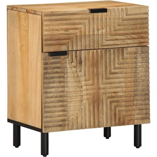 VidaXL Nočna omarica Brown 50x33x60 cm Masivni les Mango Slike