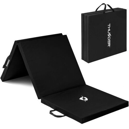 THUNDER Gimnastična zložljiva podloga za vadbo vzmetnica – trda, nedrseča, 180×60×4 cm ® MG-01-BLACK, (5000093445) Cene