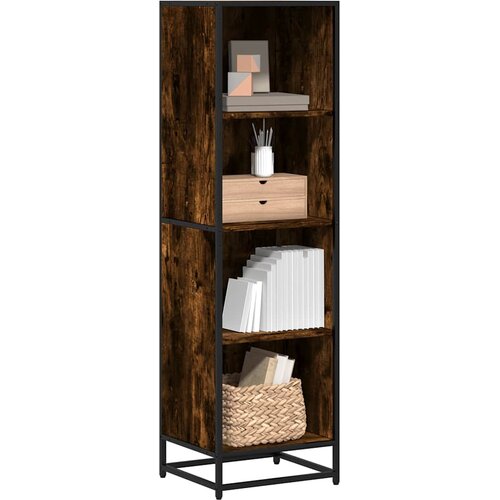 VidaXL Knjižna omara dimljeni hrast 40x35x139 cm inženirski les Slike