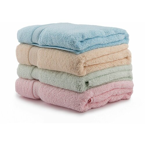  colorful 60 - style 3 light pinklight watergreenchampagnelight blue hand towel set (4 pieces) Cene