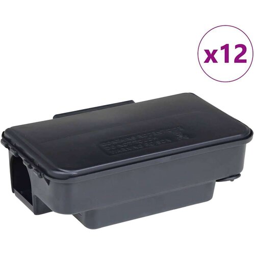 vidaXL Zamke za miševe 12 kom crne 22x12,5x7,5 cm Cijene
