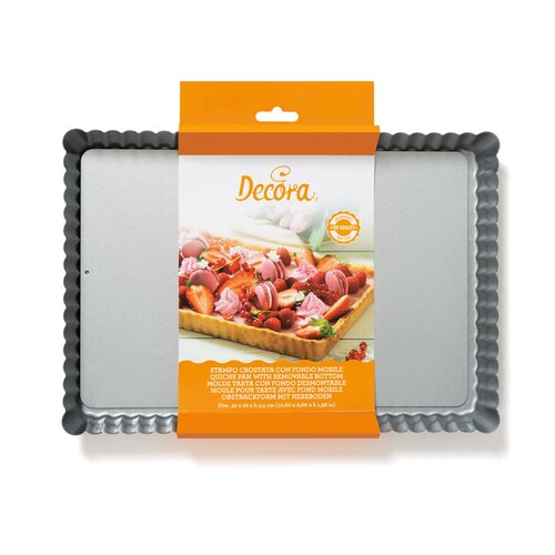 Decora kalup pravougaonik tart sa odvojivim dnom non-stick Cene