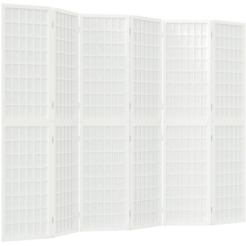 Maison Chic Zložljiv 6-delni Paravan - Sobne pregrade japonski stil 240x170 cm bele barve, (22111693) Cene