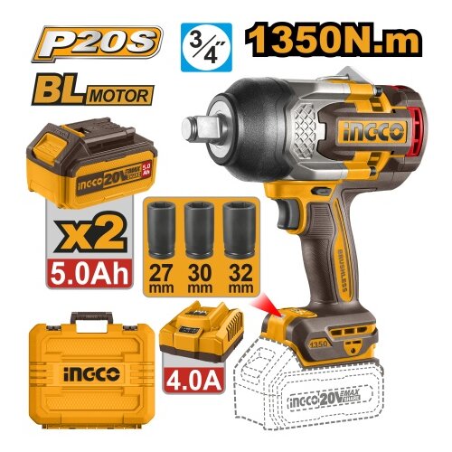 Ingco ciwli20135e aku udarni odvijač 3/4" 1350nm super ( ciwli20135e ) Cene