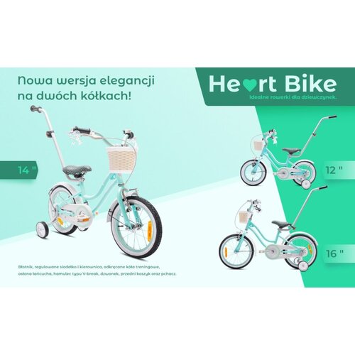  Dječji bicikl 16&amp;quot; Heart Bike tirkizni Slike