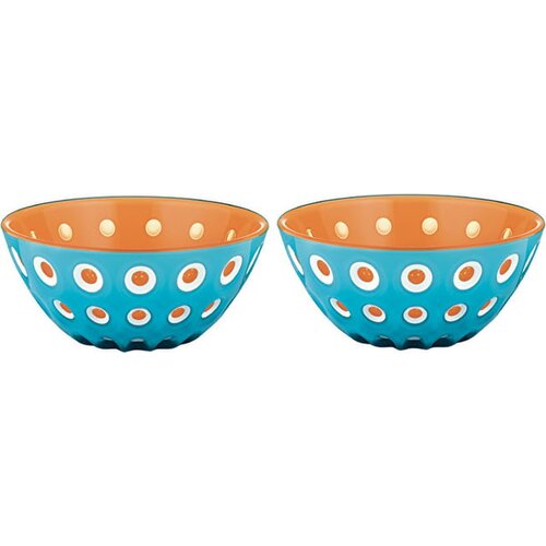 guzzini Komplet 2 skled Ø12 cm LE MURRINE - modra / bela / oranžna Cene
