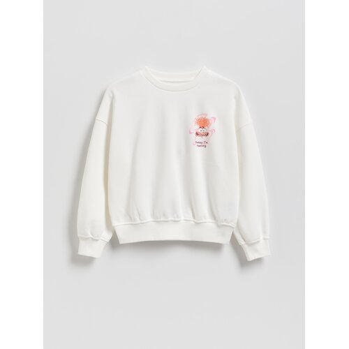 Reserved GIRLS` JOGGING TOP - krem Cene