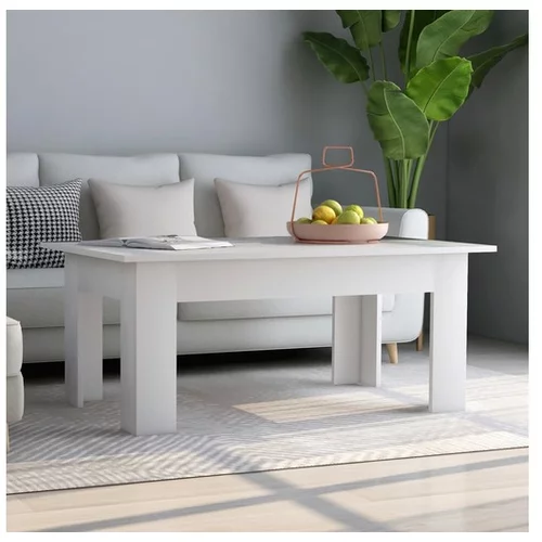  Klubska mizica bela 100x60x42 cm iverna plošča
