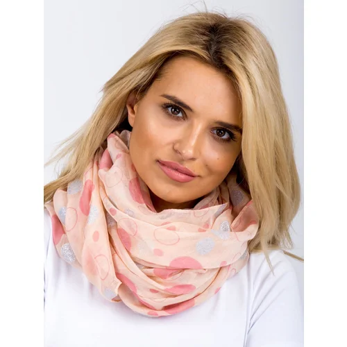 Fashion Hunters Peach scarf with polka dots