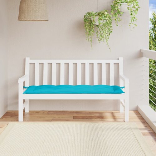VidaXL Blazina za klop turkizna 150x50x7 cm blago Slike