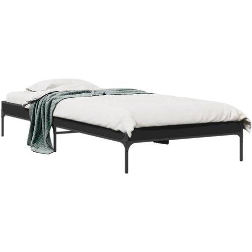 VidaXL Okvir za krevet crni 75 x 190 cm od konstruirano drvo i metal Slike