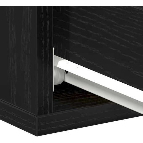  Plutajući noćni ormarić crni hrast 40x32x15 cm inženjerski drvo - Crni hrast 1 Slike