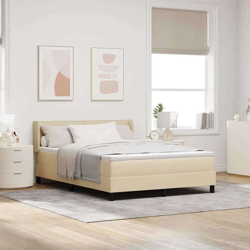 Box Postelja boxspring z vzmetnico z vzmetnico krema 140 x 190 cm, (5000127183) Slike