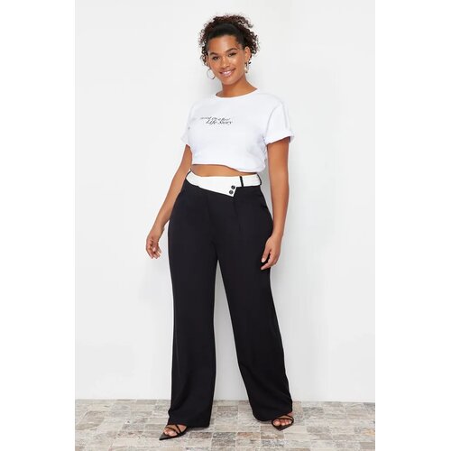 Trendyol Ženske pantalone Tbbss24Ar00016, Crne Cene