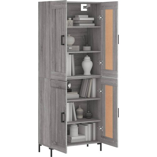  Visoka komoda siva sonome 69,5x34x180 cm od konstruiranog drva Slike