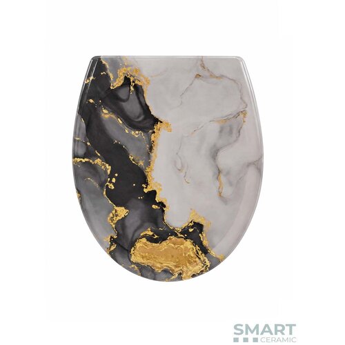 Smart Ceramic Wc daska duroplast softclose Colorit Sivo/Zlatna Cene