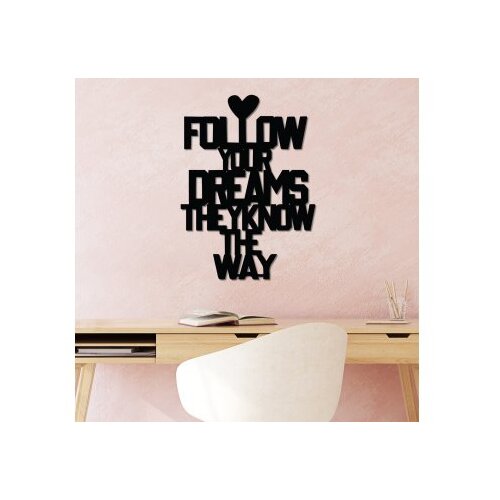 Opviq Zidna dekoracija Dreams Way, 40x54 cm, 1,5 mm, Crna Cene