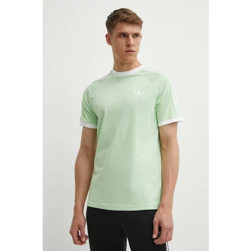 Adidas Pamučna majica za muškarce, boja: zelena, s aplikacijom, IM9391