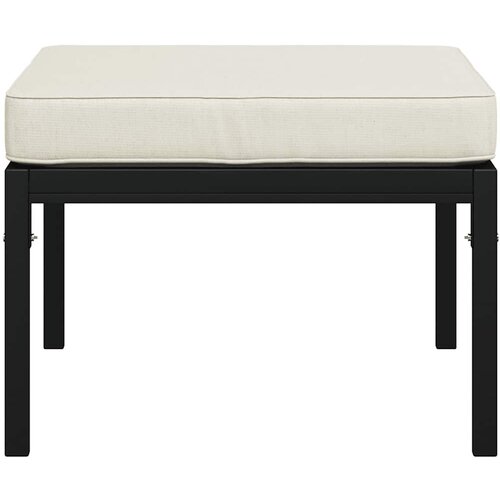  Vrtni taburei s jastucima boje pijeska 2 kom 60x60x35 cm čelik Slike