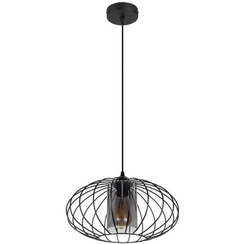  Luster na sajli CORRINI 1xE27/60W/230V, prečnik 34 cm, crna/siva Cene