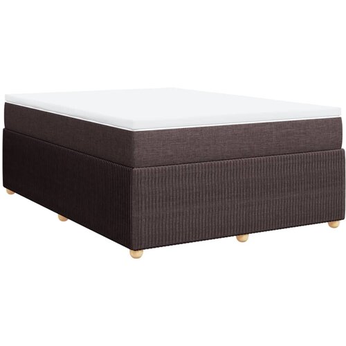 vidaXL Krevet s oprugama i madracem tamnosmeđi 140 x 190 cm od tkanine Cijene