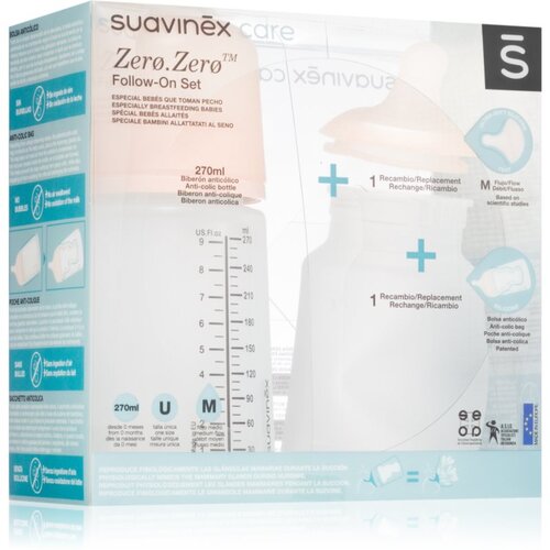 Suavinex Zero Zero Follow-On Set poklon set M Medium Flow 3 m+(za bebe) Cijene