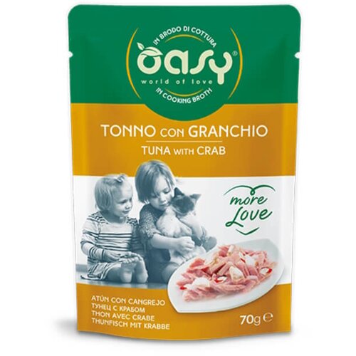 Oasy More Love Adult tuna in rakovice v juhi, vrečka - 70 g 70 g Cene