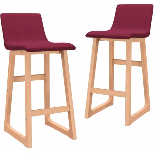  Barski stolčki 2 kosa vinsko rdeče blago, (20700312)