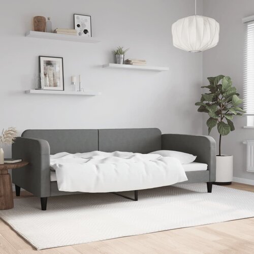 vidaXL Dnevni krevet tamnosivi 100 x 200 cm od tkanine Cijene