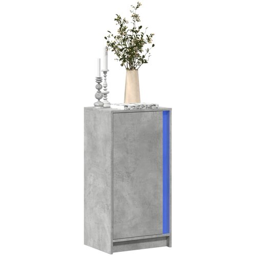 vidaXL Komoda s LED siva boja betona 42,5x34x85 cm konstruirano drvo Cijene