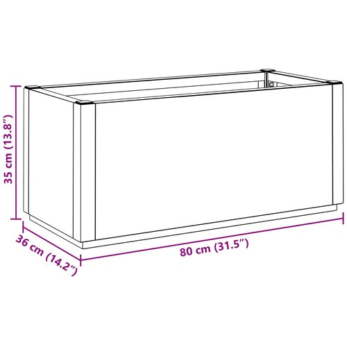  Kutija za cvijeće u vrtu Zelena 80 x 36 x 35 cm PP Slike