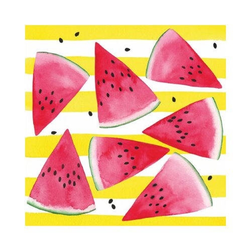PPD Papperproducts Design Melon & Stripe - Salvete - Melon and Stripe, 25x25 cm Cene
