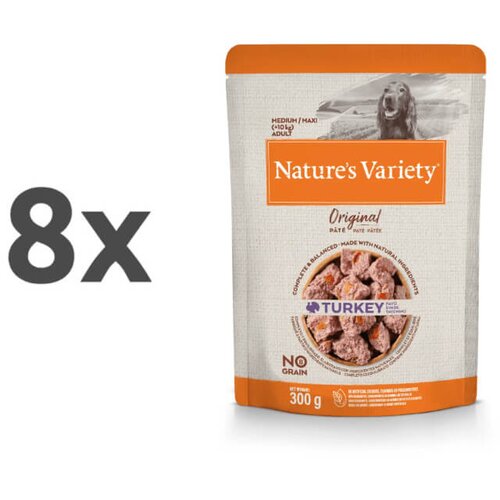 Nature’s Variety Nature's Variety Original Dog Med/Maxi Adult - puran - 300 g 8 x 300 g Cene